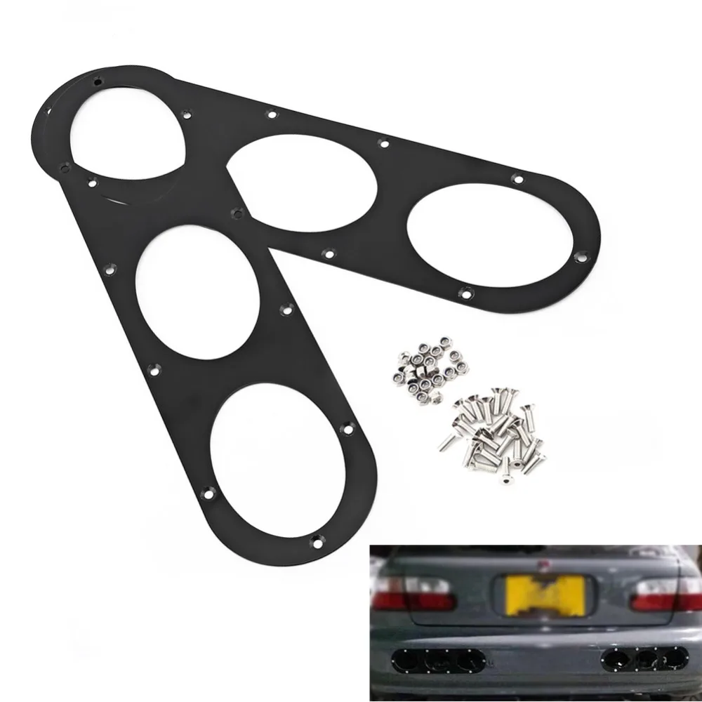 1Pair Universal Aluminium Alloy Rear Bumper Race Air Diversion Diffuser