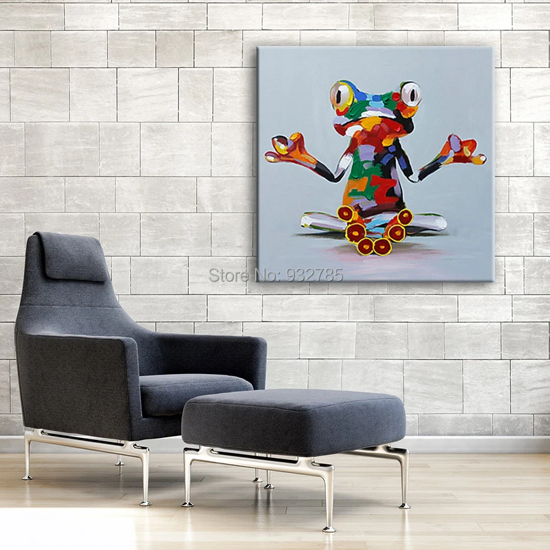 Funny-Reading-Frog-Oil-Painting-Canvas-Art-Modern-Wall-Mural-Decoration-for-Bedroom-Living-Room-Kid (1)