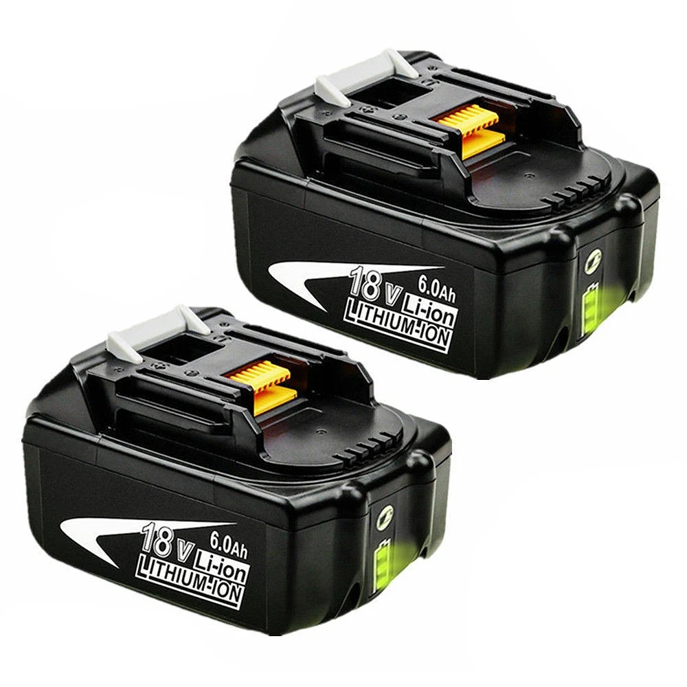 Günstige Original Makita Akku 18V Doscing 2Pcs 6000Mah Bl1860 Lithium ionen Ersatz Power Werkzeuge Led anzeige Bl1850 Bl1840 bl1830