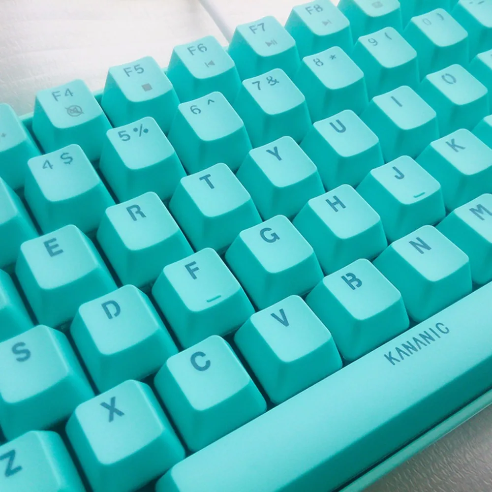 

White Backlight Mechanical Keyboard Blue Switch PBT 82 Keys Wired USB Keyboard