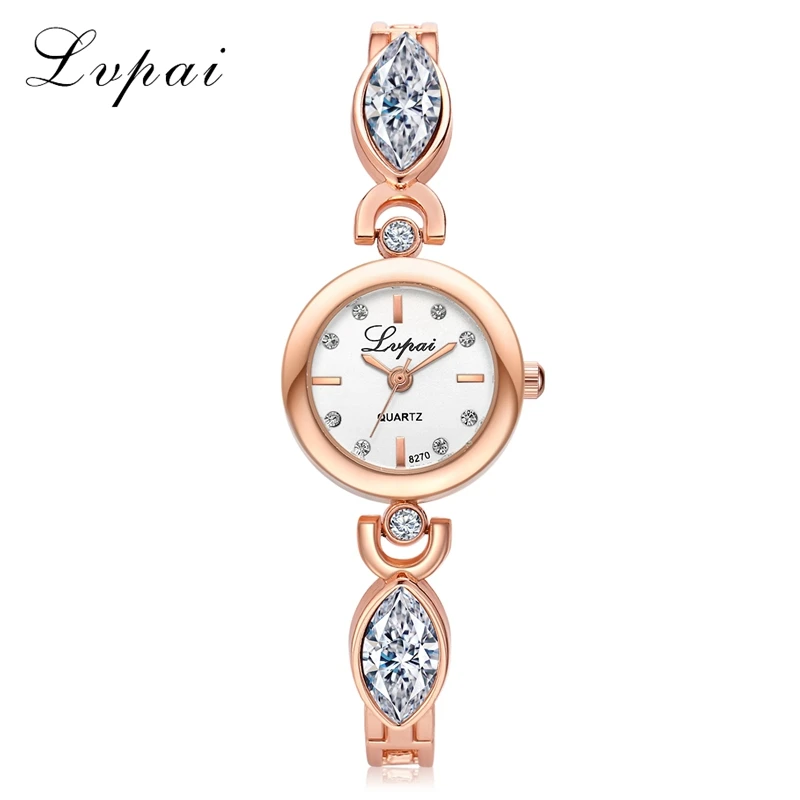 

2017 Lvpai Luxury Brand Women Bangle Watch Dress Watch Lady Gold Rhinestone Quartz WristWatches Bracelet Watch Women Gift Clock