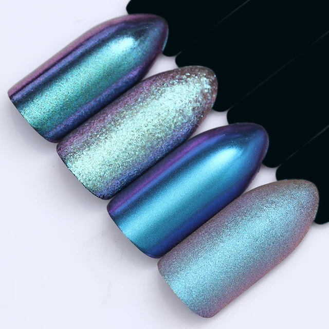 Born Pretty Chameleon Nail Glitter Mirror Matte Mermaid Art Born Pretty Chameleon Nail Glitter Mirror Matte Mermaid Art Chrome Pigment Paillette Powder Manicure
