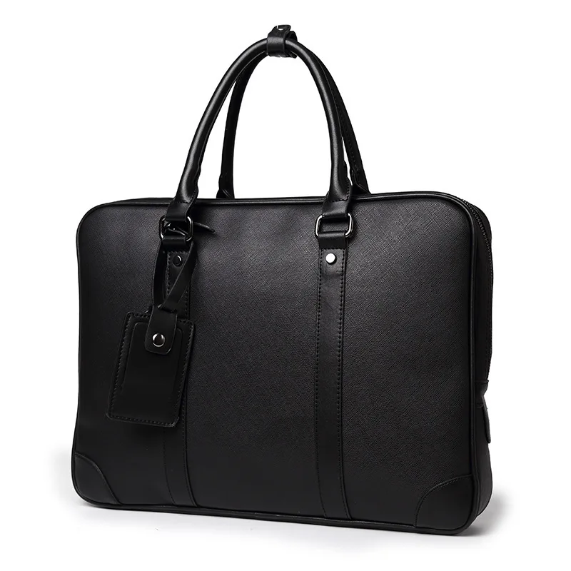 2019 Business office Briefcase Men Soft PU Leather Handbag male Casual