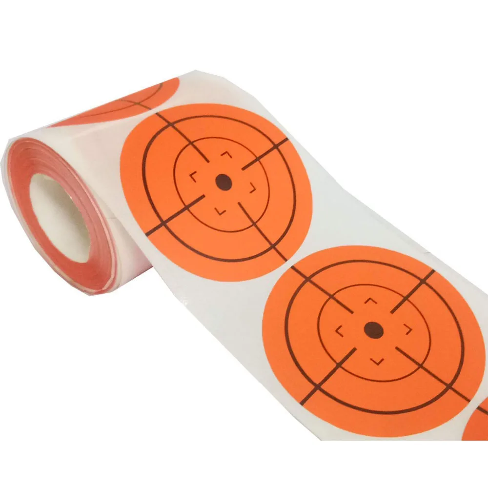 250pcs Target Stickers Self-adhesive Target for Shooting Fluorescent Orange 
