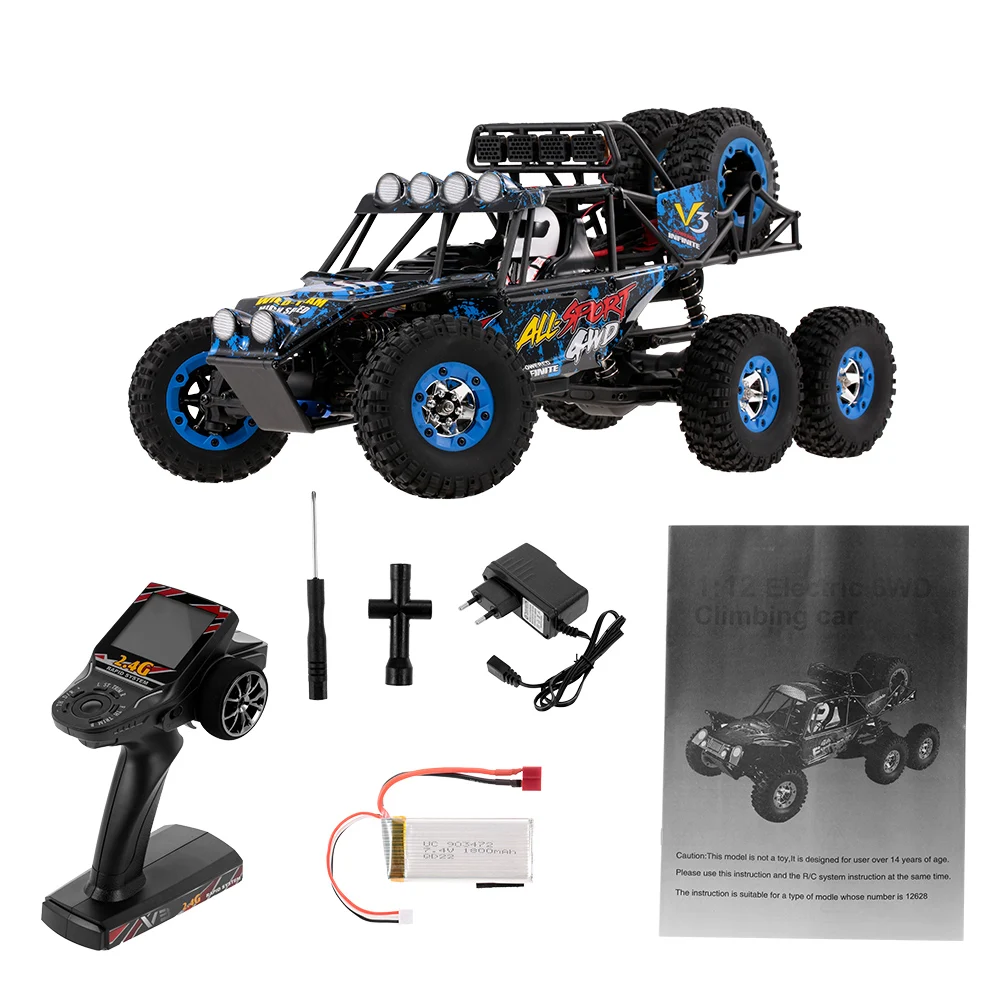 WLtoys 12628 RC автомобиль 1/12 2,4G 6WD 40 км/ч высокоскоростные Автомобили RC Рок Гусеничный внедорожный альпинистский внедорожник Грузовик модель автомобиля