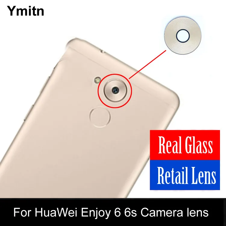 New Ymitn Housing Retail Back Rear Camera glass lens with Adhesives For