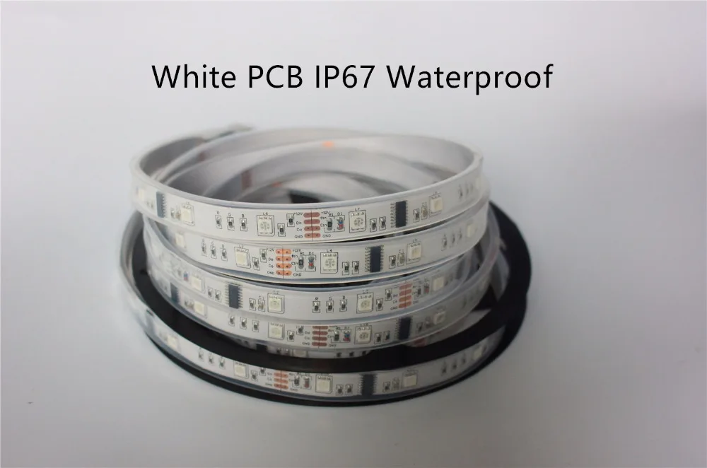 5 м черно белая печатная плата 6803 Светодиодная лента IP20/IP65/IP67 не