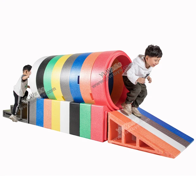 DIY EPP block slide park for kids indoor playground soft toys block