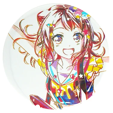 BanG Dream! Anime Poppin' Party Afterglow Pastel Palettes Roselia Hello Happy World! Game Badge Metal Badge Brooch Pins - Окраска металла: 01 Kasumi Toyama