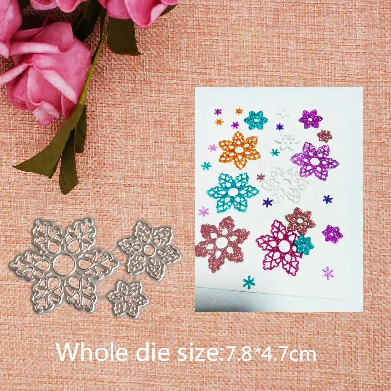 

Cute Flower Metal Cutting Dies and Stamps For DIY Scrapbooking Paper Cards Craft Knife Tool 7.8*4.7cm