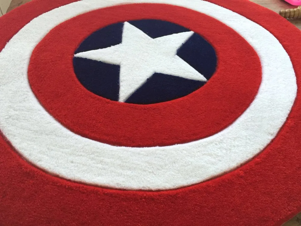  thick acrylic Captain America Shield carpet cartoon children livingroom hallway mat sofa circle com