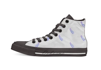 

Feather watercolor 92818 High Top Canvas Shoes Flat Casual Custom Unisex Sneaker Drop Shipping