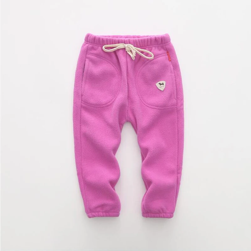 Новинка года; сезон осень-зима; флисовые детские брюки для мужчин и женщин; Модные свободные и удобные - Цвет: Pink