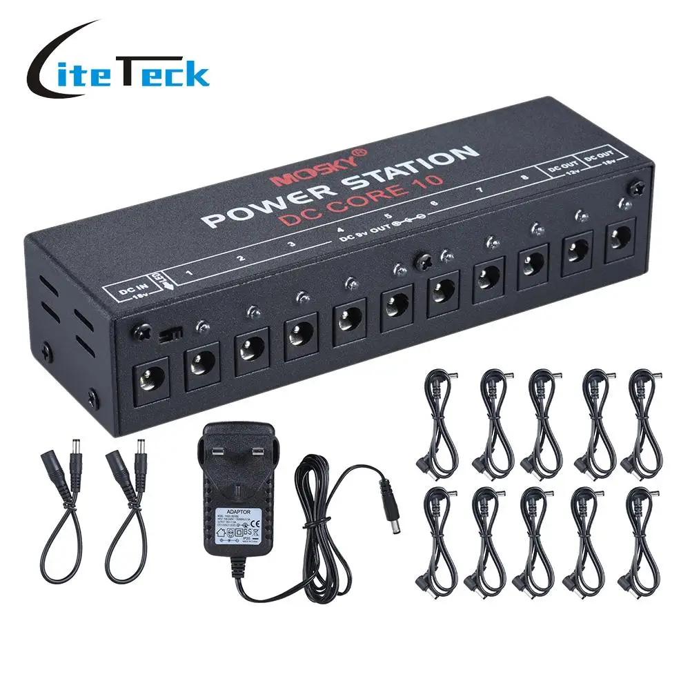 

MOSKY DC-CORE10 Mini Power Supply for 9V 12V 18V Guitar Effect Ten Isolated Outputs Compact Portable Guitar Parts & Accessories