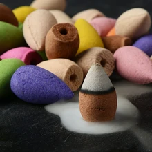 

125PCS Floral Incense Cone With Tray Colorful Fragrance Scent Tower Incense Mixed Scent Aromatherapy Fresh Air Aroma Spice P5