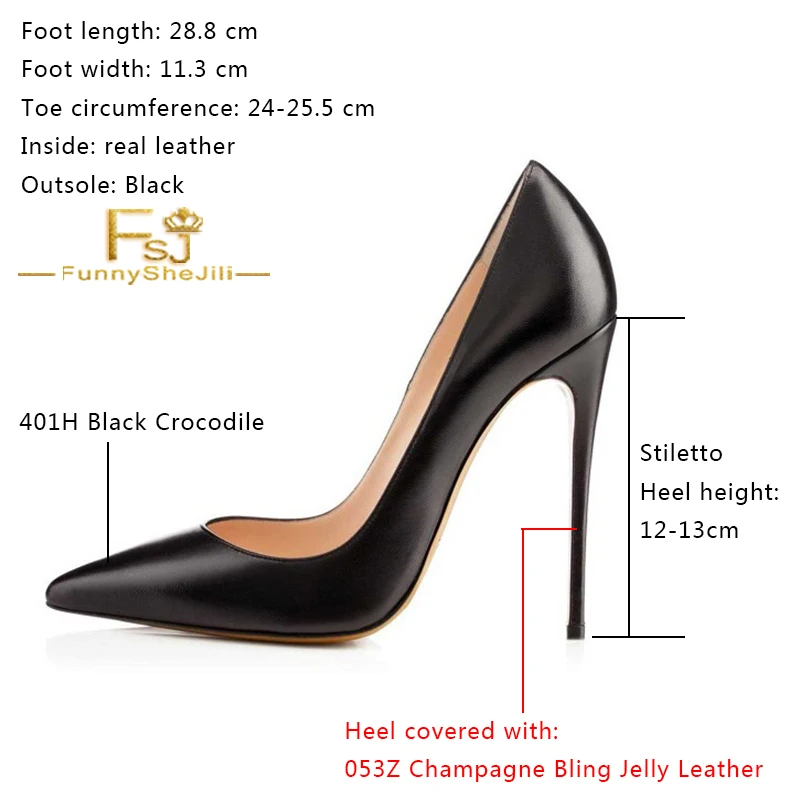 Туфли-лодочки на заказ; цвет черный, крокодиловый, золотой, шампань; стилеты на высоком тонком каблуке; Черная подошва и стелька из натуральной кожи; дизайн So Kate