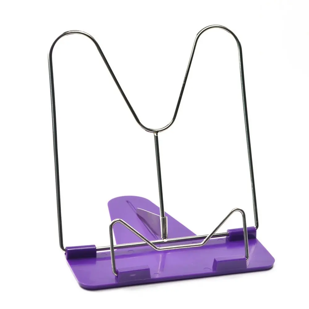 

Adjustable Metallic Reading Book Stand Clip Holder (Random Color)