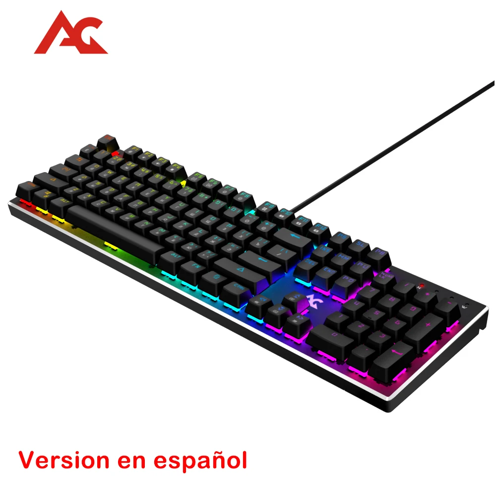 ACGAM AG 109R игровая механическая клавиатура RGB Испанская версия Многоязычная с