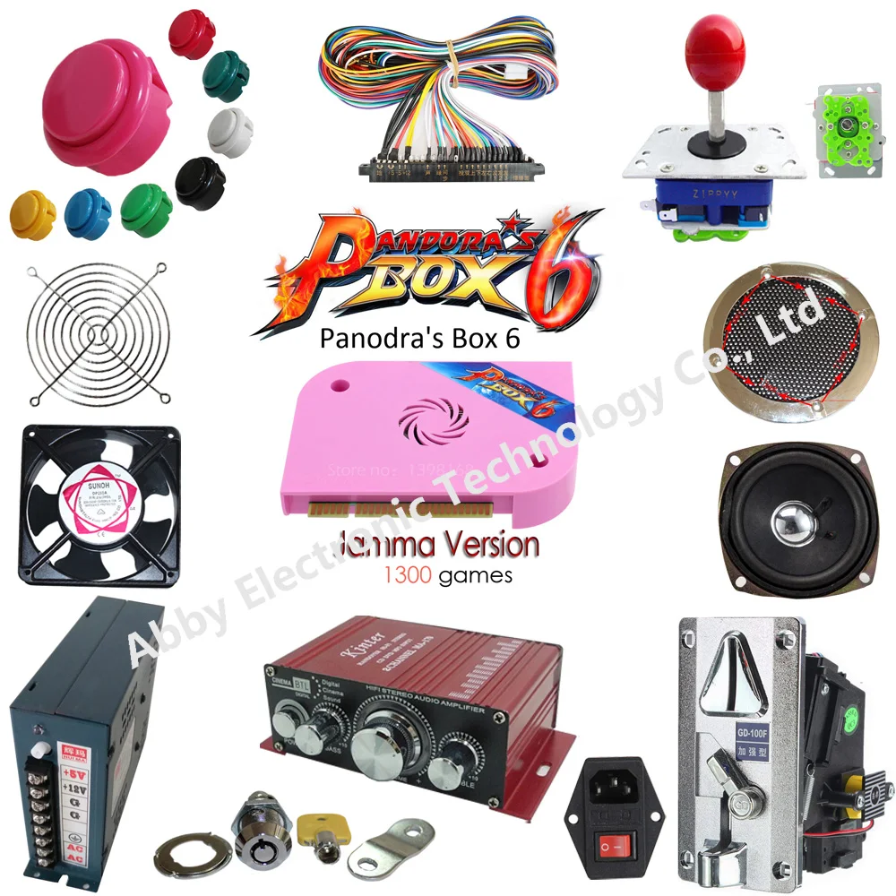 

Jamma Arcade game kit pandora 1300 in 1 arcade DIY kit spare parts to built Bar-top arcade machine or upright arcade cabinet