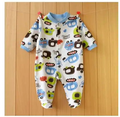 Newborn baby jumpsuit, baby boy and baby cotton covered foot jumpsuit. 3 - Цвет: 16