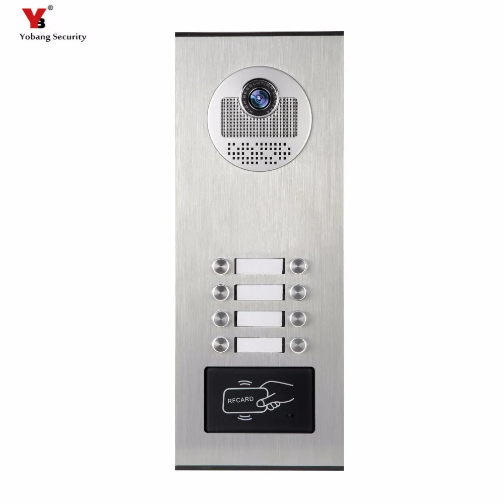 Yobang Security 8 Units Apartment Video Intercom Video Door Phone Outdoor DoorBell IR Camera With Night Vision Can Reader Card Yobang Security 8 Units Apartment Video Intercom Video Door Phone Outdoor DoorBell IR Camera With Night Vision Can Reader Card