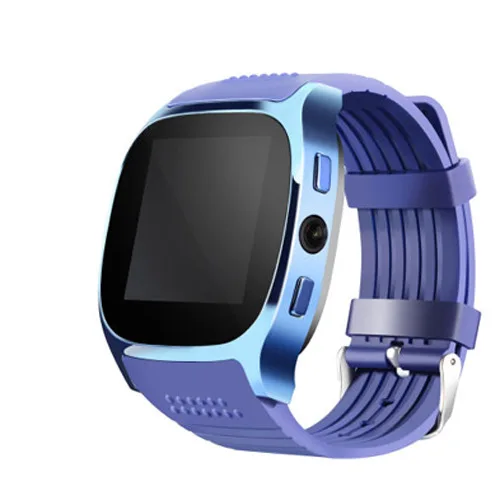 Горячая T8 Поддержка карты sim-карты Bluetooth 4,0 Смарт спортивные часы Смарт носимые устройства Android система Смарт часы - Цвет: smart watch-blue