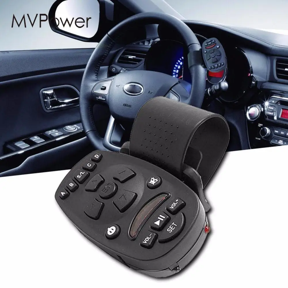 Cewaal New 1pcs Universal Steering Wheel Remote Control for Car Audio