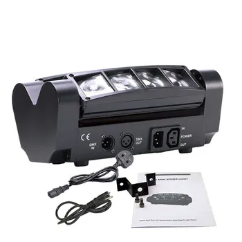 

60W RGBW 8x LED Spider Beam Moving Head Stage Lighting Bar Disco DJ Party Lights Spider Light Good for DJ Nightclub Party