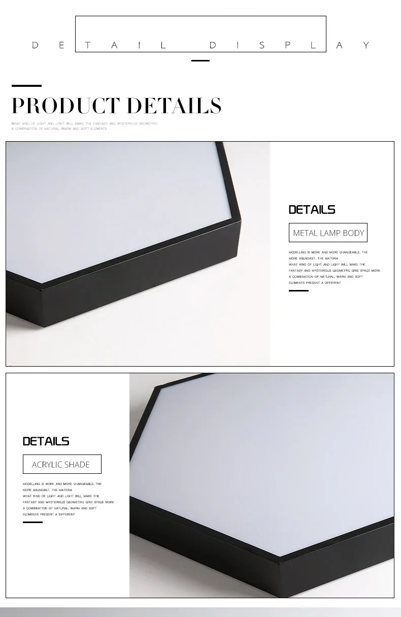 DX Ultra-Thin Hexagon Ceiling Lights (13)