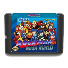 Rockman Mega World 16 bit игра sega Mega Drive карта для sega Mega Drive для Genesis