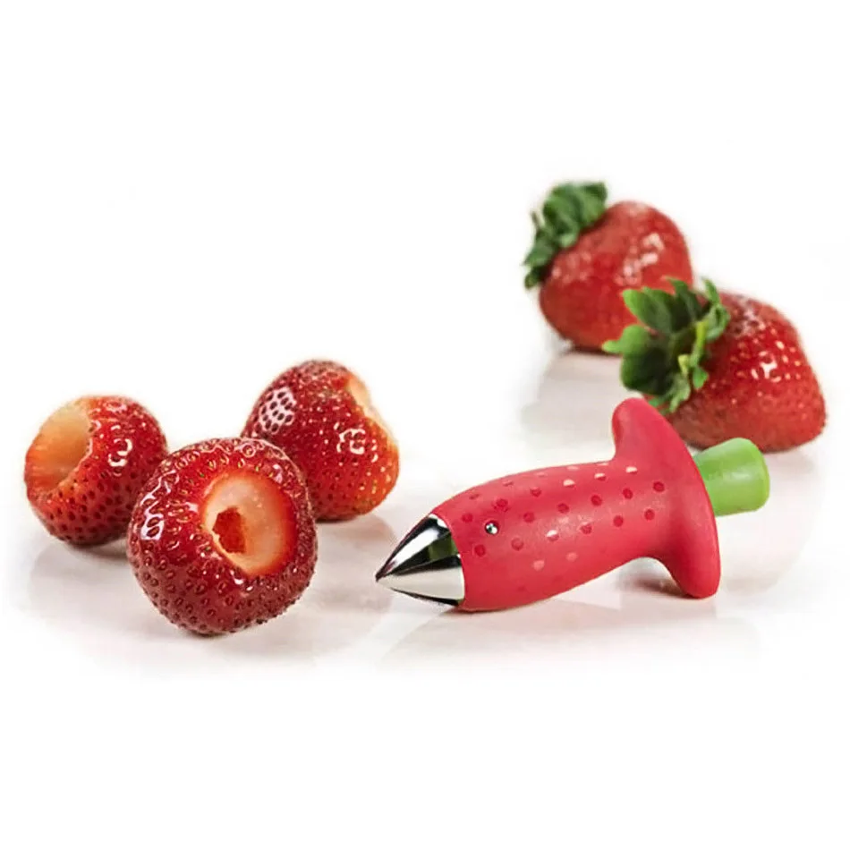 

Portable Strawberry Huller Strawberry Top Leaf Remover Tomato Stalks Fruit Leaf Knife Stem Remover Creative Kitchen Gadget Tools