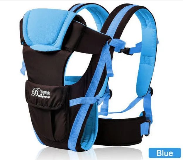 Промо-акция! Многофункциональная органическая детская переноска Младенческая Слинг малыш обертывание детская коляска рюкзак подтяжки - Цвет: Синий