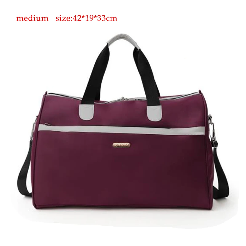 Wobag Женская Новая мода Оксфорд Водонепроницаемая дорожная сумка Большая вместительная переносная сумка для багажа для мужчин Высокое качество - Цвет: Wine red M