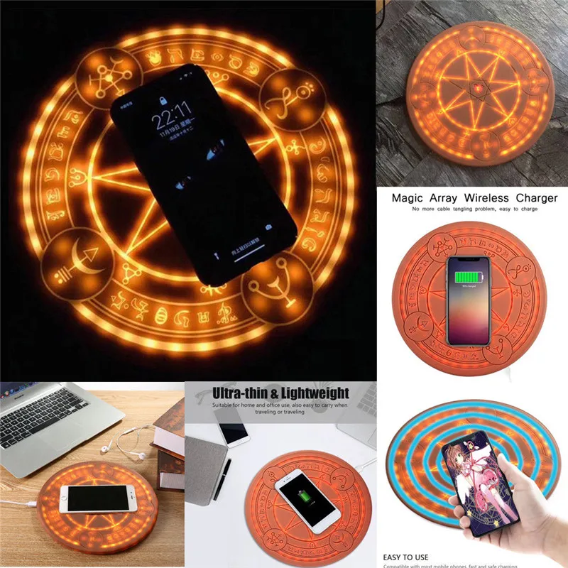 

Wireless Fast Charger 10W Magic Array Wireless Charger Fantasy Universal Charging Pad for iPhone X XR S9+ All Qi-Enabled Phones