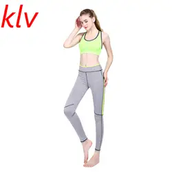 KLV/Для женщин Высокая Талия Леггинсы для женщин Push Up сексуальные бедра однотонные брюки для Для женщин Мода Эластичные леггинсы время