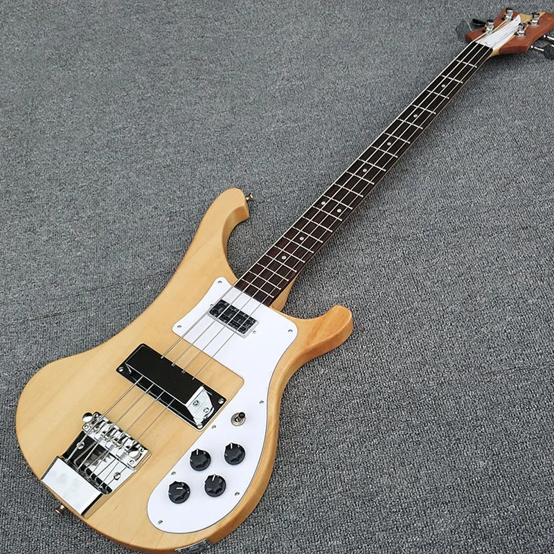 Bajo Eléctrico de color Natural, Guitarra de bajo de 4 cuerdas, alta calidad, exposición de fotos reales, venta al por mayor