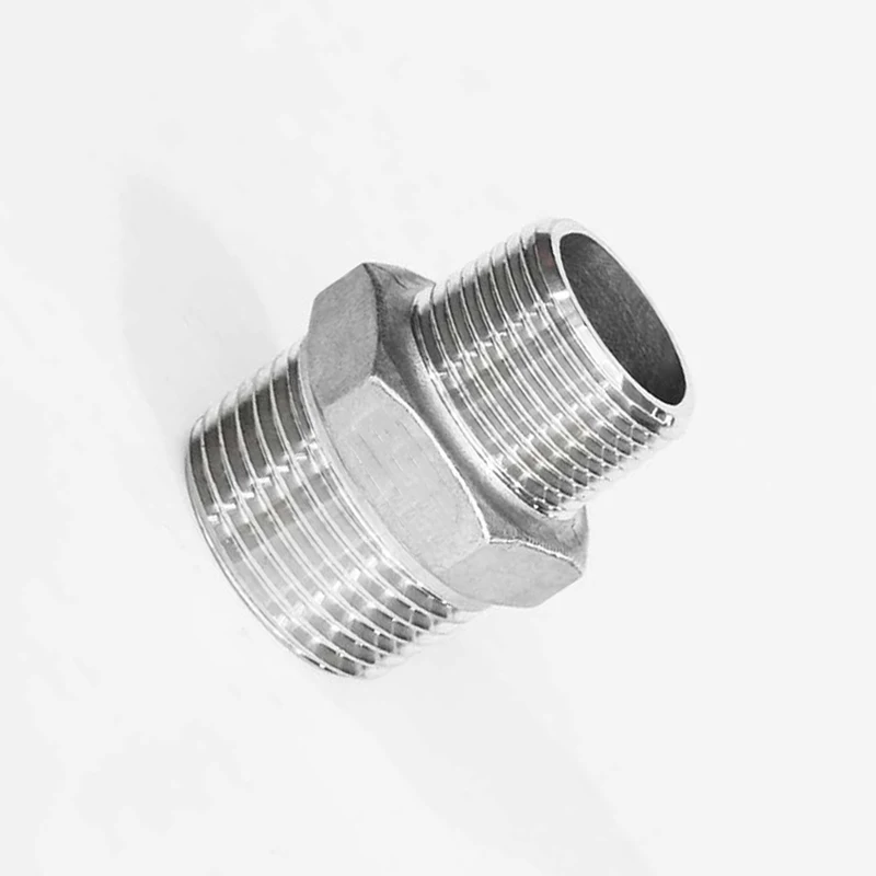 1/2 &quotBSP Male x 3/8&quot BSP резьба шестигранный ниппель редуктор 201 нержавеющая сталь