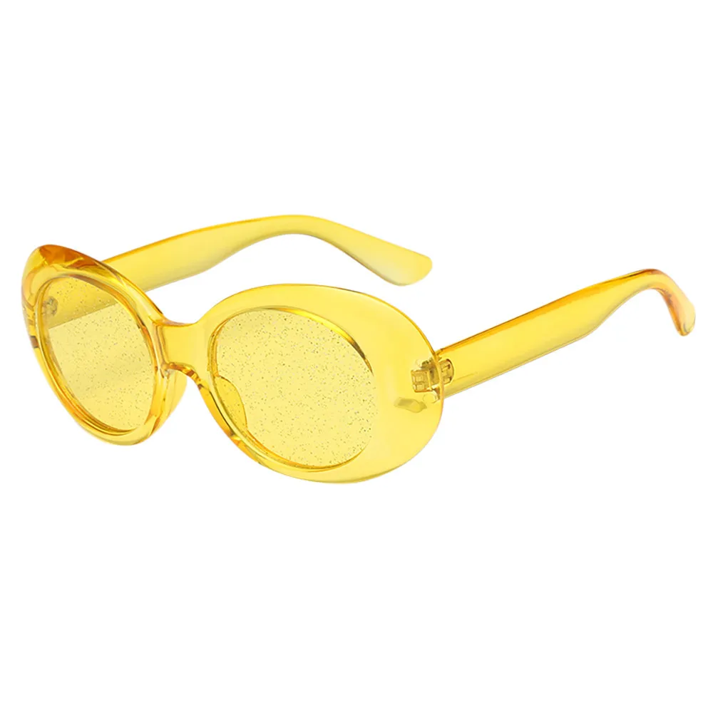 Женские и мужские большие овальные солнцезащитные очки с блестками, Винтажные Солнцезащитные очки, ретро очки# SMT0416 - Название цвета: C