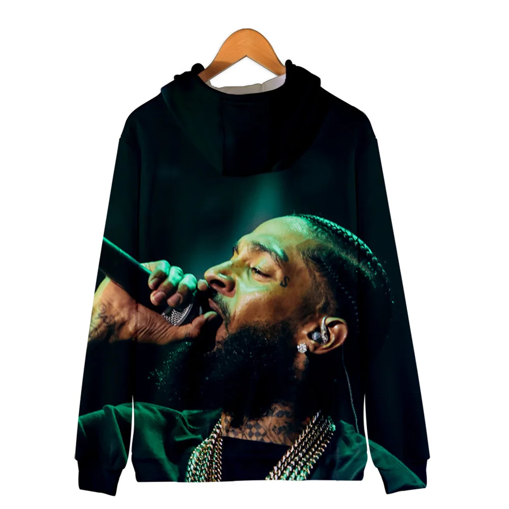 RIP Rapper Nipsey Hussle 3D принт Стенд воротник молния Толстовка повседневные толстовки зимняя мода уличная хип хоп забавная одежда