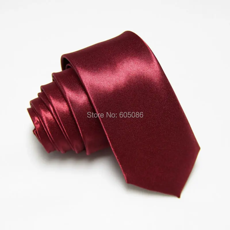 HOOYI, тонкие узкие галстуки, галстук, мужской галстук, сплошной цвет, полиэстер, 36 цветов