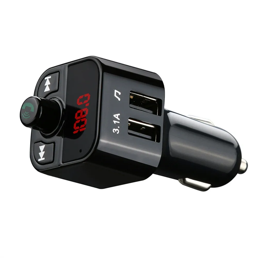 EPULA Высокое качество двойной USB Bluetooth4.1 Handsfree Car Kit Зарядное устройство fm передатчик