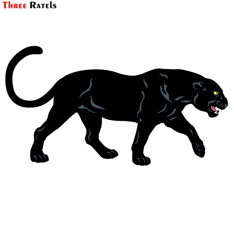 

Three Ratels LCS451# 14x7.6cm Black Leopard car stickers funny car stickers styling removable decal