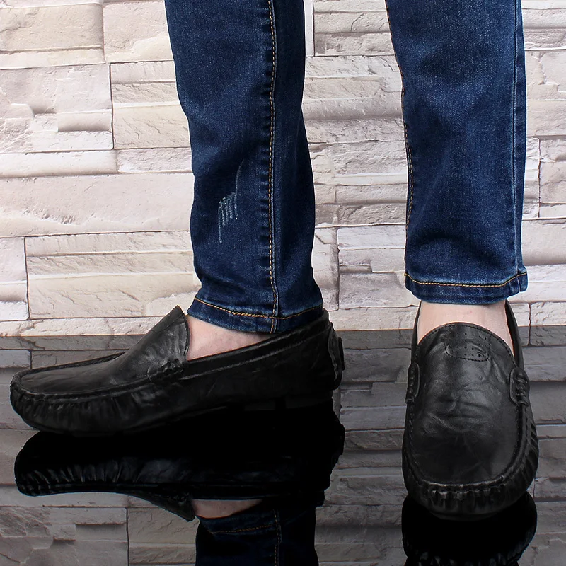 

genuine leather Fashion Flat Men Shoes 2019 Men loafers Shoes moccasins Sneaker Driving Shoes Light Male sheos Zapatos De Hombre