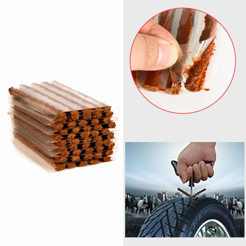 

10pcs Tubeless Tire Repair Tools Tyre Puncture Emergency Off Road Auto Car Motorcycle Bike Tyre Repair Rubber Strip Tire Seal