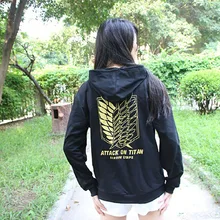 Nuevo Ataque Anime en Titán Encuesta Corps Zip-up Con Capucha Otoño Primavera de Algodón Con Capucha Casual Cosplay Ropa Fina