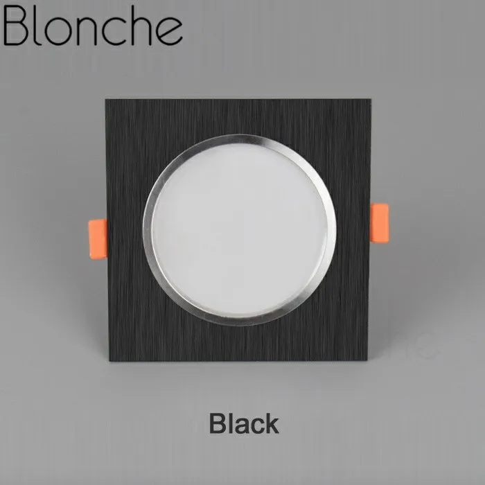 Светодиодный потолочный светильник Blonche, 3 Вт/7 Вт/12 Вт, AC85~ 265 В, простой/двухголовый панельный светильник для гостиной, спальни, кухни, Современный домашний декор - Цвет корпуса: Simple head black