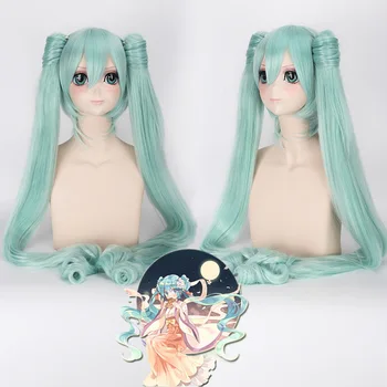 

Hatsune Miku Wig Hot Anime Game Music Long Straight Curly Cosplay Gradient Hair Costume Wigs Wavy Halloween Cosplay Daily Party