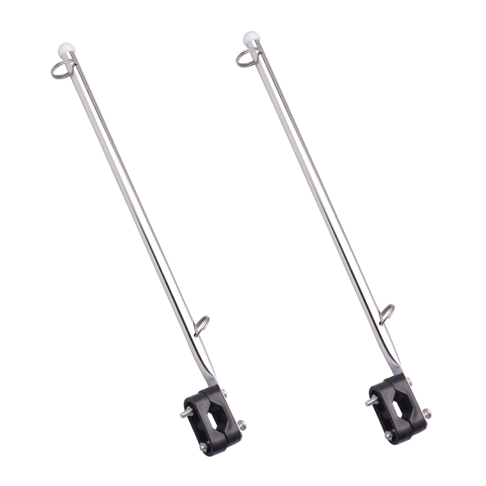 2 pieces marine-made Stainless Steel Rail Mount Boat Pulpit Staff (7/8