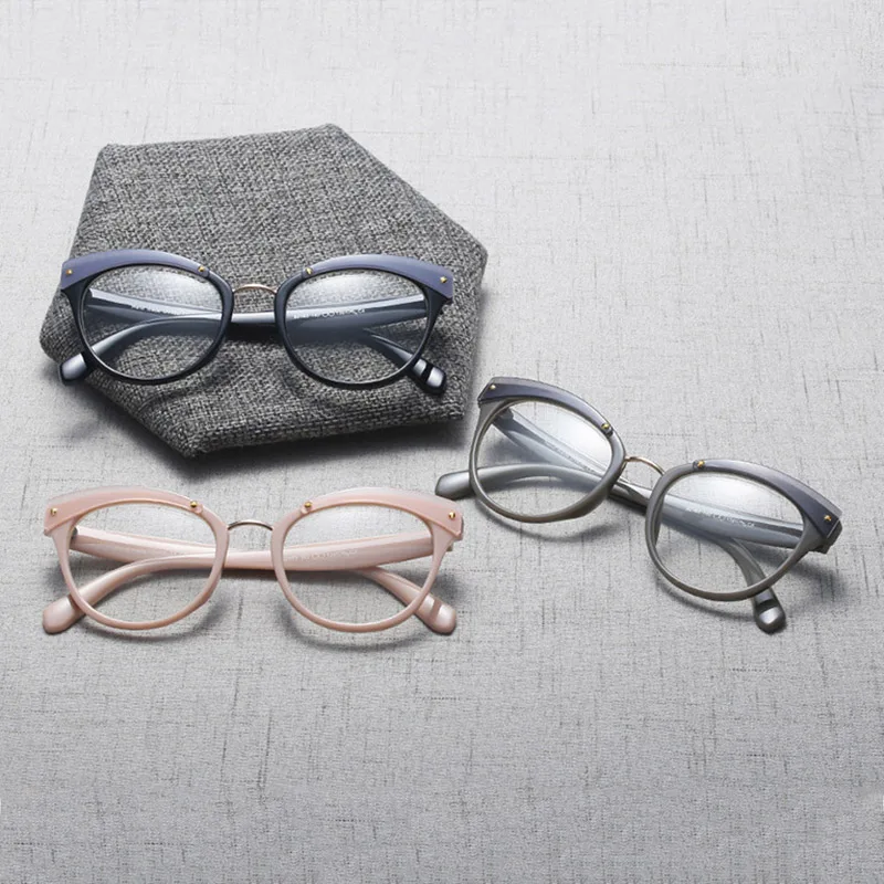Женские Browline дизайнерские оптические очки по рецепту ацетатные оправа Очки для больших оправ очки оправа модные стили 92163