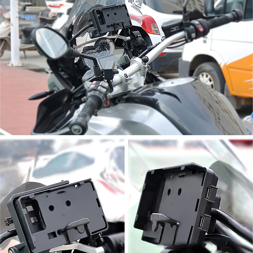 

For BMW R1200GS Mobile Phone Navigation Bracket ADV F700 800GS CRF1000L for Motorcycle USB Charging 12mm Mount